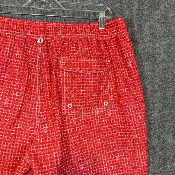 Johnnie-O Swim Trunks Mens XL Red Orange Board Shorts Performance Stretch - Picture 7 of 8